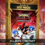 Explosive fighting-game art from SONIC X SHADOW GENERATIONS Deluxe Edition Steam Pc with signature characters.